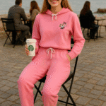 ست هودی کراپ و شلوار دورس پنبه آتریسا کد ۲۷۴۹