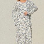 پیراهن پنبه آستین بلند دکمه دار جوانه کد 3272