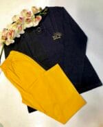 ست بلوز شلوار نخ پنبه نگارین - Image 7