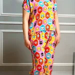 ست تیشرت شلوارک نخی نبات