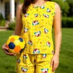 ست تاپ شلوارک نخی مانلی