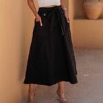 دامن لینن خنک زنانه و دخترانه نیایش