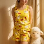 ست تاپ شلوارک پنبه امیلی