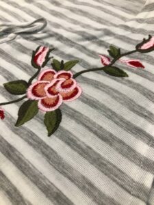 تاپ پنبه راهراه گلدوزی طنین - Image 9