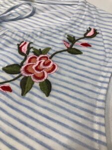 تاپ پنبه راهراه گلدوزی طنین - Image 5