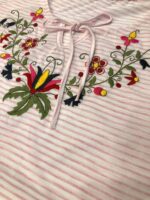 تاپ پنبه راهراه گلدوزی طنین - Image 5