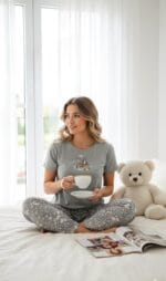 ست تیشرت شلوار پنبه روبینا - Image 8