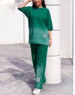 ست تیشرت شلوار زمرد