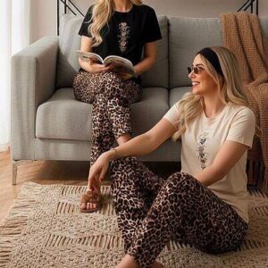 ست تیشرت شلوار کلئوپاترا